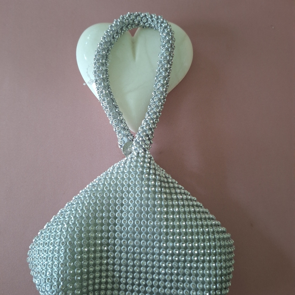 Bcbgeneration Silver Clutch Glamorous Metallic Me… - image 5